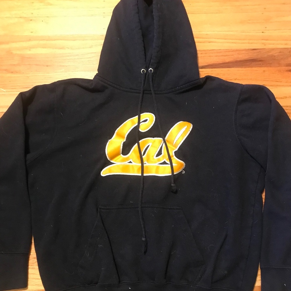 Navy Blue Cal Embroidered Hoodie